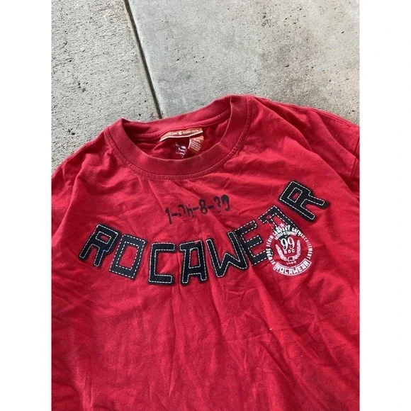 Rocawear Shirt Mens 3XL Red 99 Roc Applique Logo Graphic Tee Hip Hop Streetwear - Picture 6 of 10